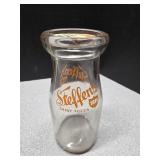 Steffens Dairy Foods half pint milk bottle 1/2 pt