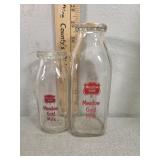 Meadow gold pint and half pint color label milk