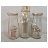 Bordens glass milk bottles