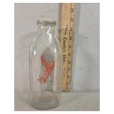 Hertzlers Dairy Elizabethtown PA, quart glass