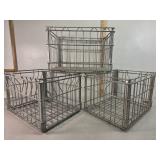 3 Roberts dairy, wire milk crates