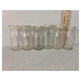 Half pint glass milk bottles, no labels or