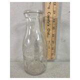 Natoma-Huntley Chicago IL, embossed glass milk