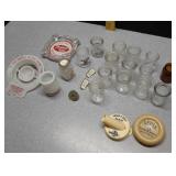 Various mini milk bottles & dairy advertising