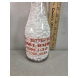 Ernst dairy, McCook NE. Color label quart glass