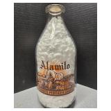 Alamito Dairy Omaha NE. 2qt milk bottle 1/2 gal.