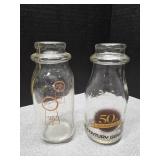 Flynn Dairy & Century Genetics 1/2 pt milk bottle