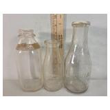 Florida glass milk bottles, Florida store bottle,