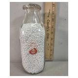 Real, 100th anniversary milk bottle glass quart