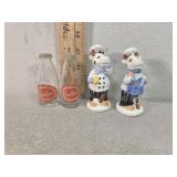 *Dairy cows and milk bottle salt and peper shakers