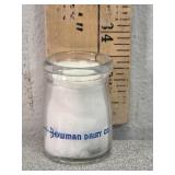 *Bowman dairy co. Very small glass milk bottle