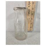 Dixie Dairy, Beecher IL, embossed half pin tglass