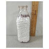 Alamito One Quart Glass Milk Bottle with Color