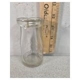 Jersey Dairy embossed quarter pint glass milk