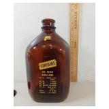 Fairmont Brown Glass Milk Bottle, One Gallon