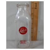 Roberts Milk glass Milk Bottle 1 pint
