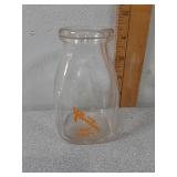 Yellowstone Dairy glass Milk Bottle half pint
