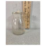 Bordens embossed glass half pint milk bottle