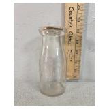 "Milk for health" embossed glass half pint milk