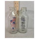 Promise land dairy and Barbachs, quart glass milk