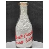 North Omaha Dairy 1qt milk bottle NE.