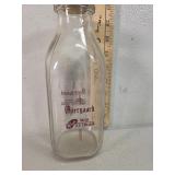 Overgaurd Rich, quart glass milk bottle