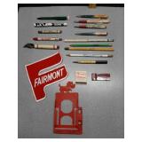 Various Dairy advertising,  pens, opener,whistle