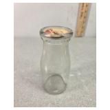 Blue valley embosed half pint milk bottle