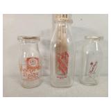 3- Glass Milk Bottles,  Seeger