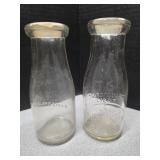 Third quart 1/3 qt milk bottles Dairy, cream