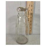 Highland, Highland IL. Embossed pint glass milk