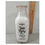 York Dairy, York, NE, One Quart Glass Milk Bottle