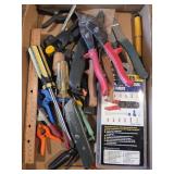 Clamps, tin snips, wire terminal connectors,