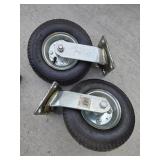 2 swivel caster wheels