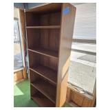 Particle board bookshelf