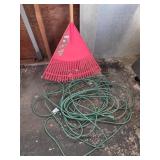 Leaf rake & extension cord