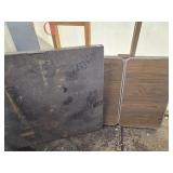 Plastic table top & folding alum. Table