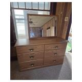 Dresser and beveled mirror