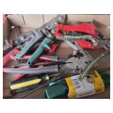 Flaring tool, fencing pliers, tin snips +
