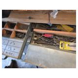 4 drawers of sockets screws, drill bits