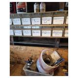 Organizer bins, hardware & more on wall - buyer