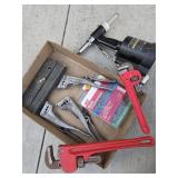 Pipe wrenches, air riveter +++