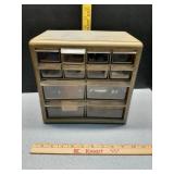 Plastic storage box and contents