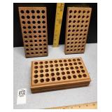 3 wood reloading trays