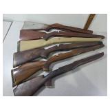Rifle stocks wood(?), various rifles/conditions