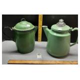 Enamel Percolator coffee pots vintage