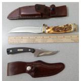 2 Fixed Blade Knives - Uncle Henry- Schrade,