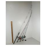 4 Zebco Rod/Reel Combos,  606 on Med-Heavy