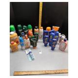 Various insect repellents, sunscreens & powder