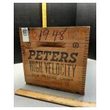 Dupont Peters shot shells wood crate box